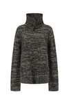 SWAYING 25 Autumn/Winter Neckline Detail Silk Wool Blend Oversized Sweater SW-SW25AW1T26C1S2-HEI Black